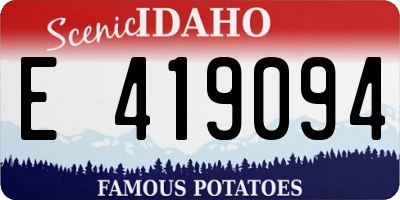 ID license plate E419094