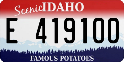 ID license plate E419100