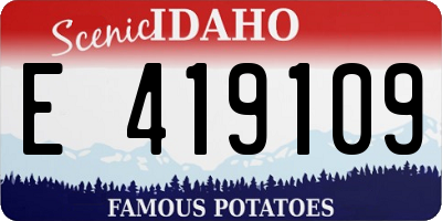 ID license plate E419109