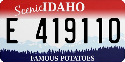 ID license plate E419110