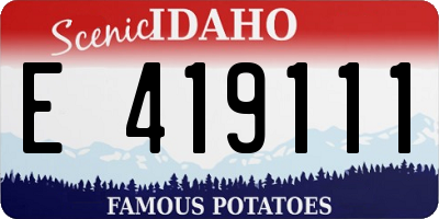 ID license plate E419111