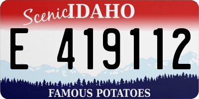 ID license plate E419112