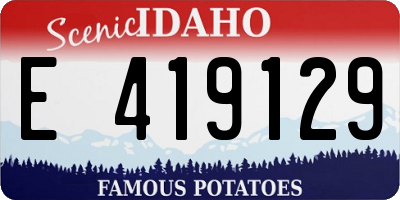 ID license plate E419129