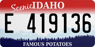 ID license plate E419136