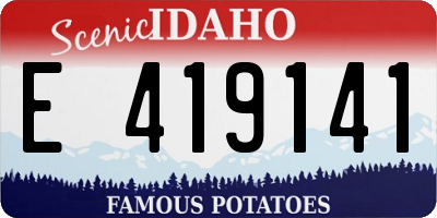 ID license plate E419141