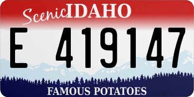 ID license plate E419147