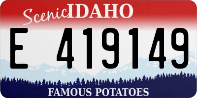 ID license plate E419149