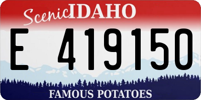ID license plate E419150