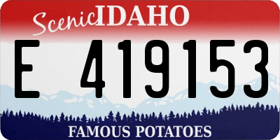 ID license plate E419153