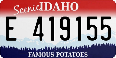 ID license plate E419155