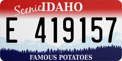 ID license plate E419157