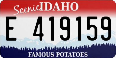 ID license plate E419159