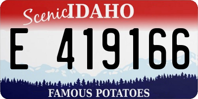 ID license plate E419166