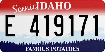 ID license plate E419171