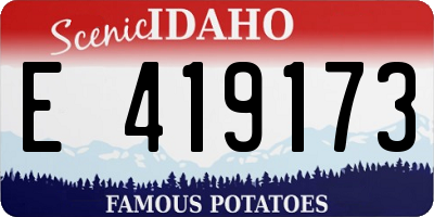 ID license plate E419173