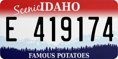 ID license plate E419174