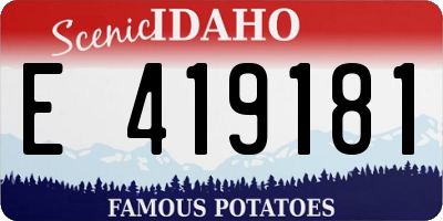ID license plate E419181