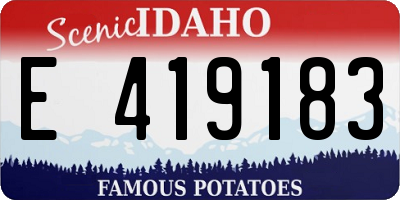 ID license plate E419183