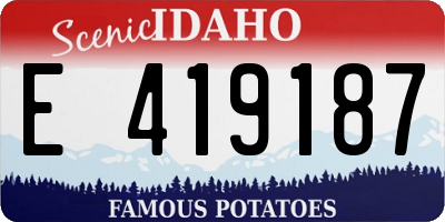 ID license plate E419187
