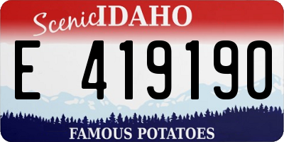 ID license plate E419190