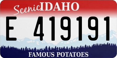 ID license plate E419191