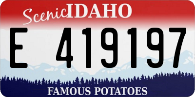 ID license plate E419197