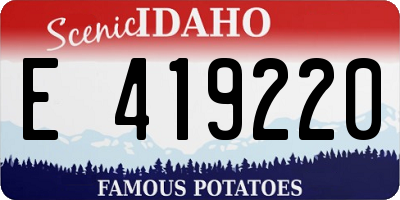 ID license plate E419220