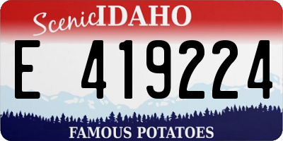 ID license plate E419224