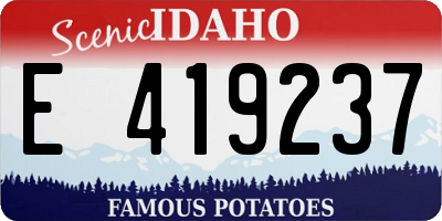 ID license plate E419237