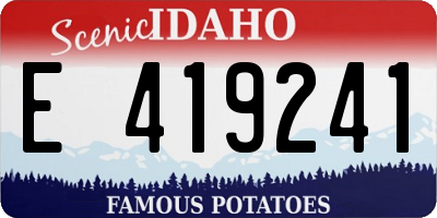 ID license plate E419241