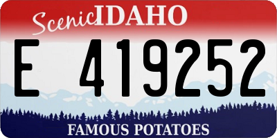 ID license plate E419252