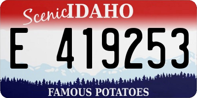 ID license plate E419253
