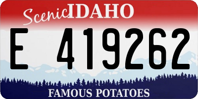 ID license plate E419262