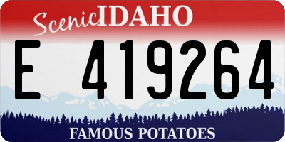 ID license plate E419264