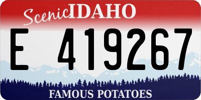 ID license plate E419267