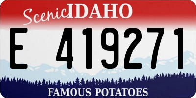 ID license plate E419271