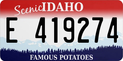 ID license plate E419274