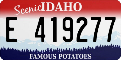 ID license plate E419277