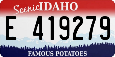 ID license plate E419279