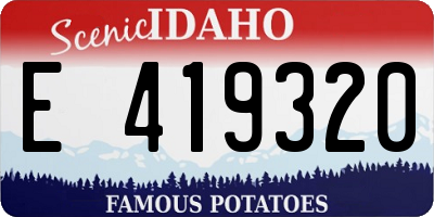ID license plate E419320