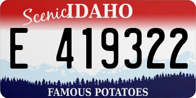 ID license plate E419322