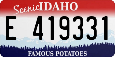 ID license plate E419331