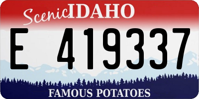 ID license plate E419337