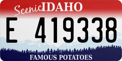 ID license plate E419338