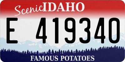 ID license plate E419340