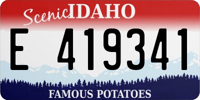 ID license plate E419341