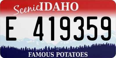 ID license plate E419359