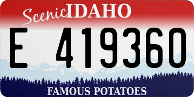 ID license plate E419360