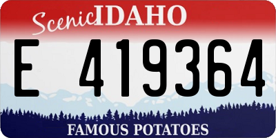 ID license plate E419364