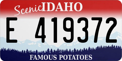 ID license plate E419372